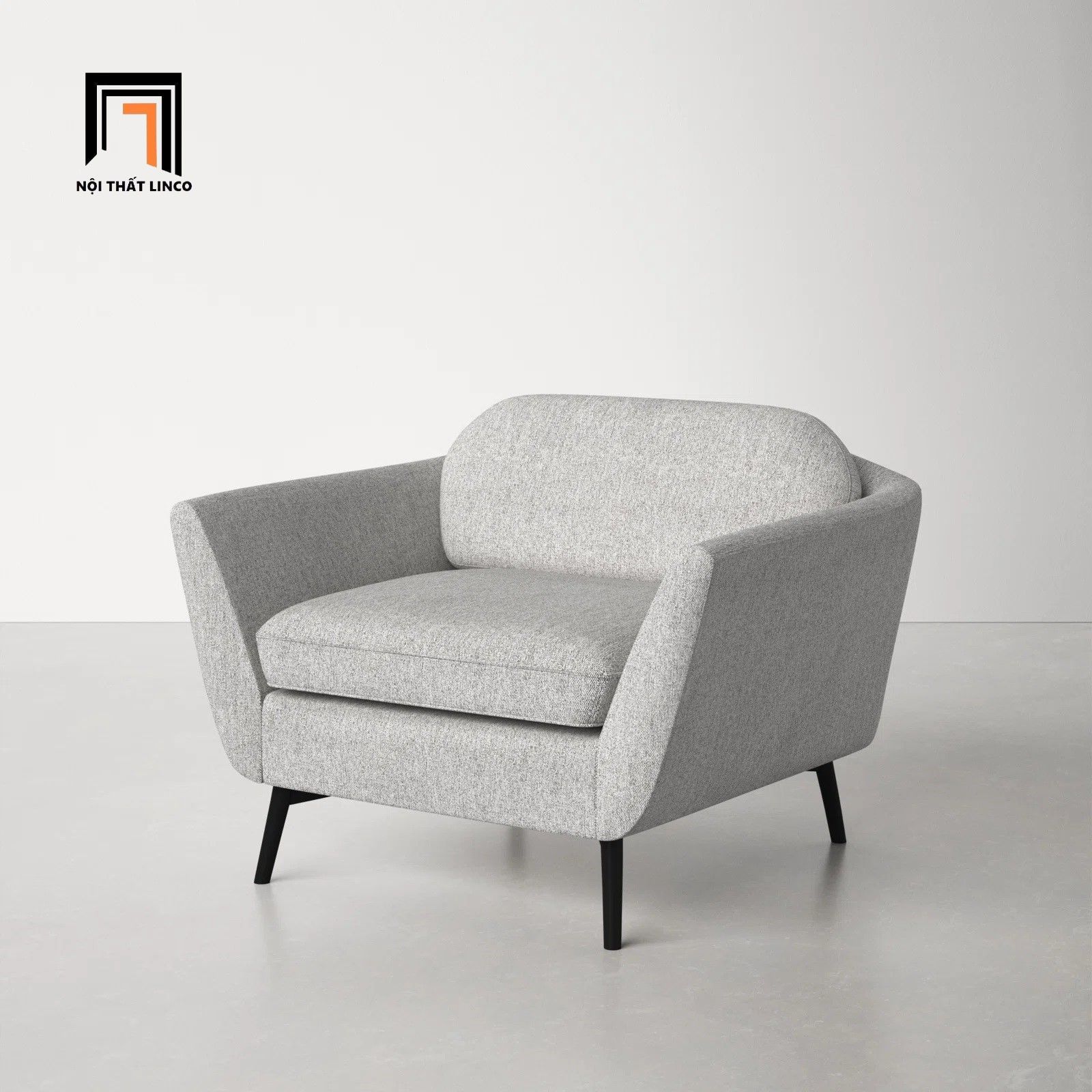 Ghế sofa đơn hiện đại DT33 Tyndall màu xám trắng đẹp