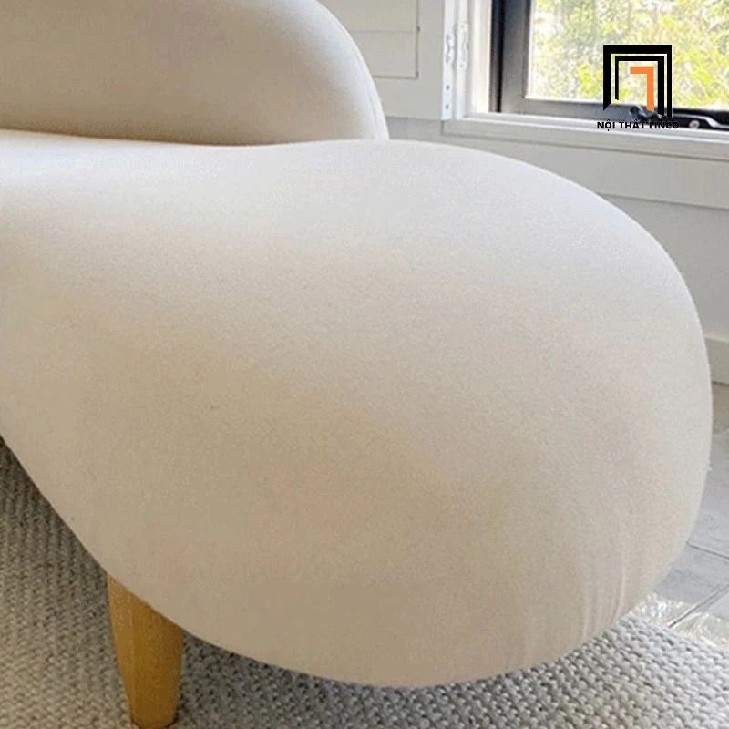 Bộ ghế sofa văng cong cho shop tiệm BT248 Beanee xám trắng