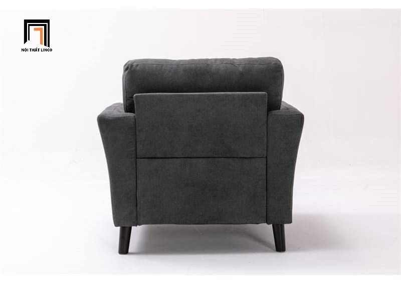 Ghế sofa đơn vải nỉ DT29 Blendis màu xám đậm cho phòng nhỏ