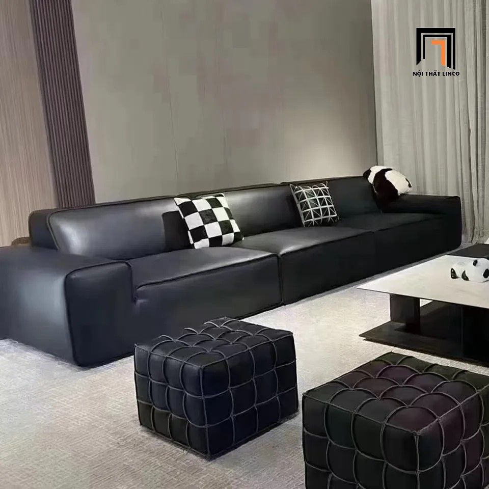 Ghế sofa băng da công nghiệp BT138 Ceasar dài 2m2 sang trọng