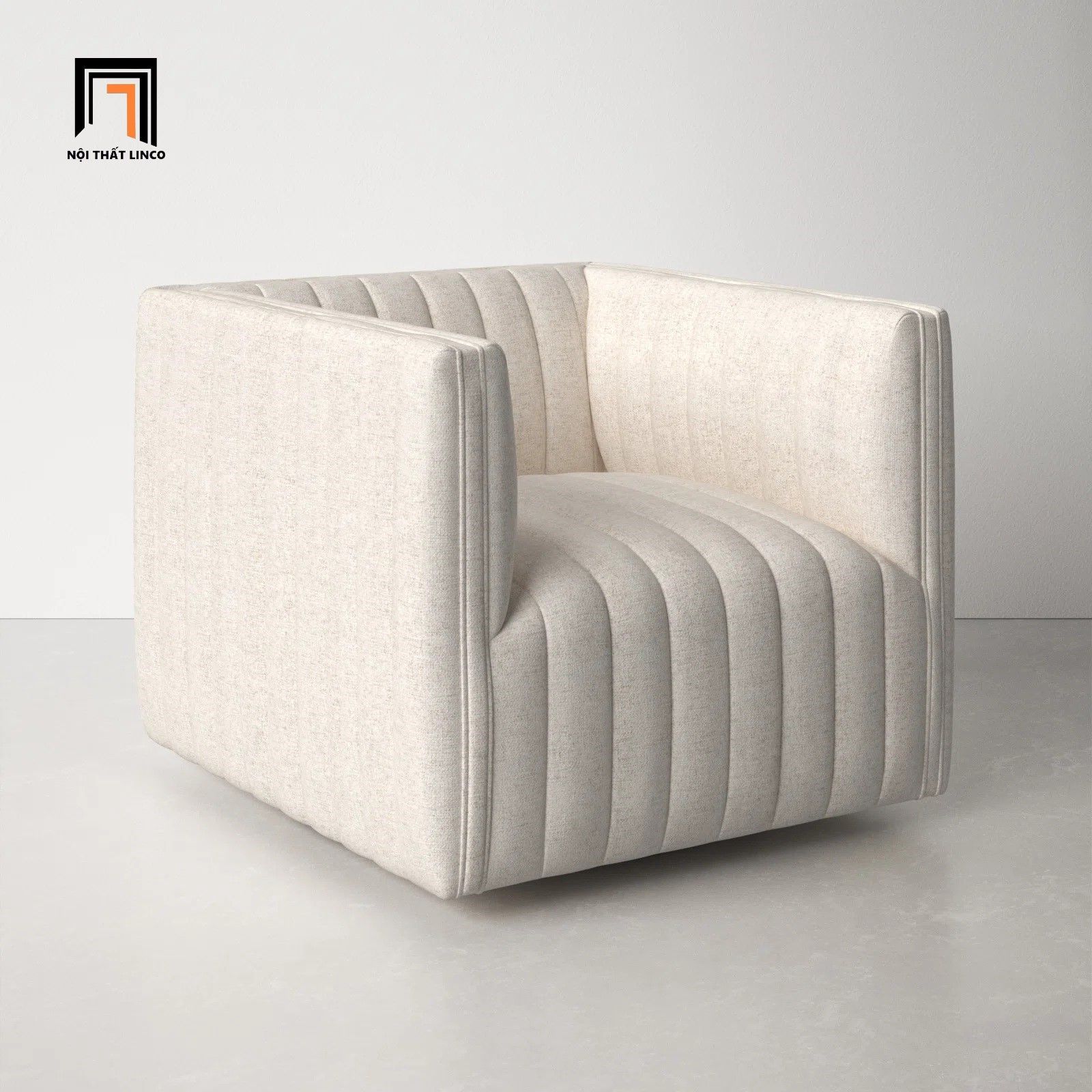 Ghế sofa đơn trang trí DT35 Brant nhỏ xinh màu kem