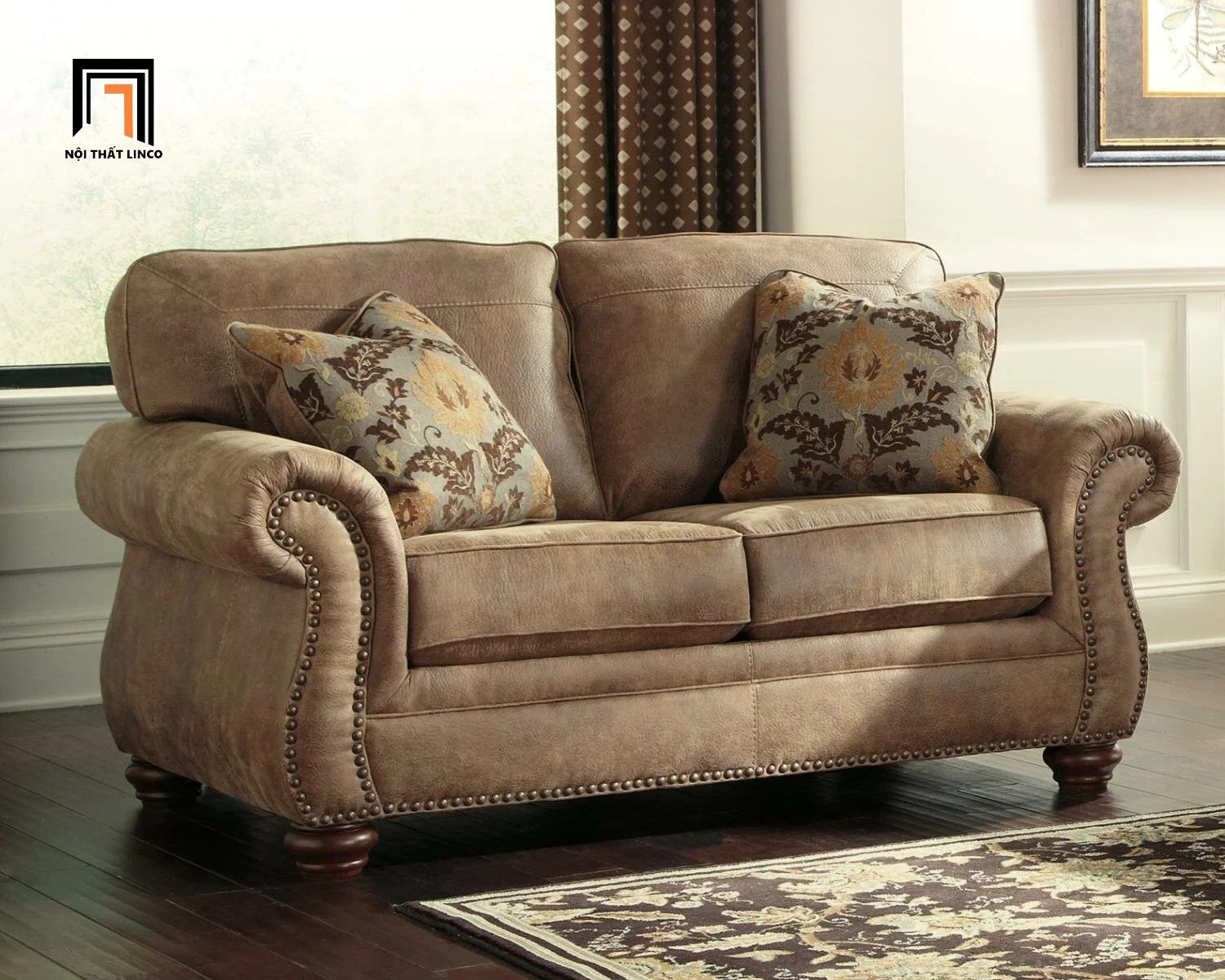 Bộ ghế sofa tân cổ điển KT160 Ambrister phòng khách sang trọng