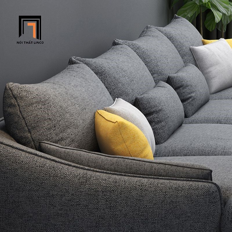 Bộ ghế sofa góc chữ L GT173 Bonita 2m5 x 1m7 xám lông chuột