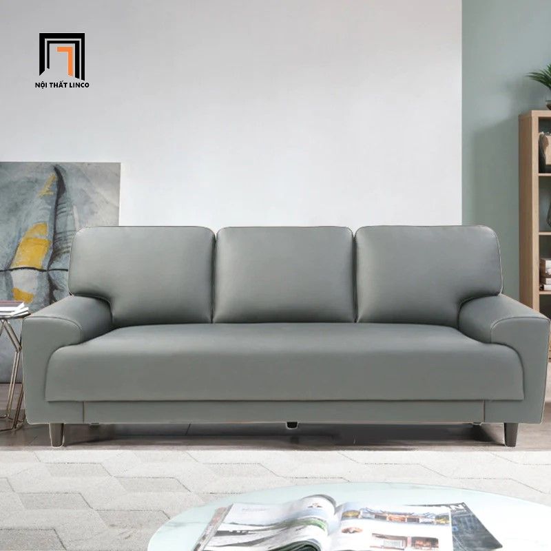 Ghế sofa băng da công nghiệp BT151 Tempo 2m05 màu đen