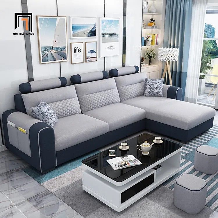 Bộ ghế sofa góc gia đình GT86 Jiangsu dài 2m4 x 1m6