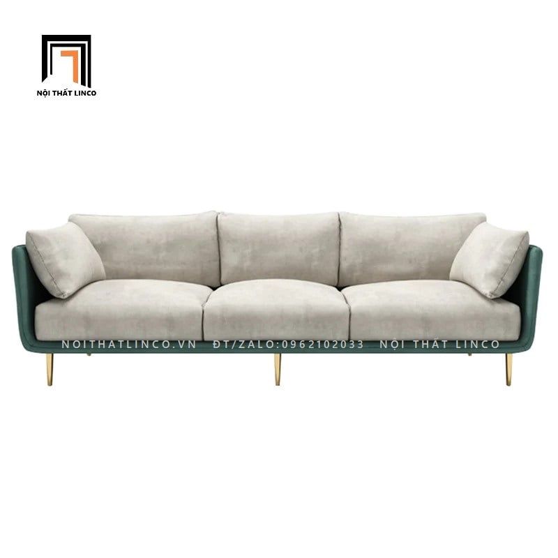 Ghế sofa băng BT56 Cornuda da công nghiệp dài 2m15 sang trọng