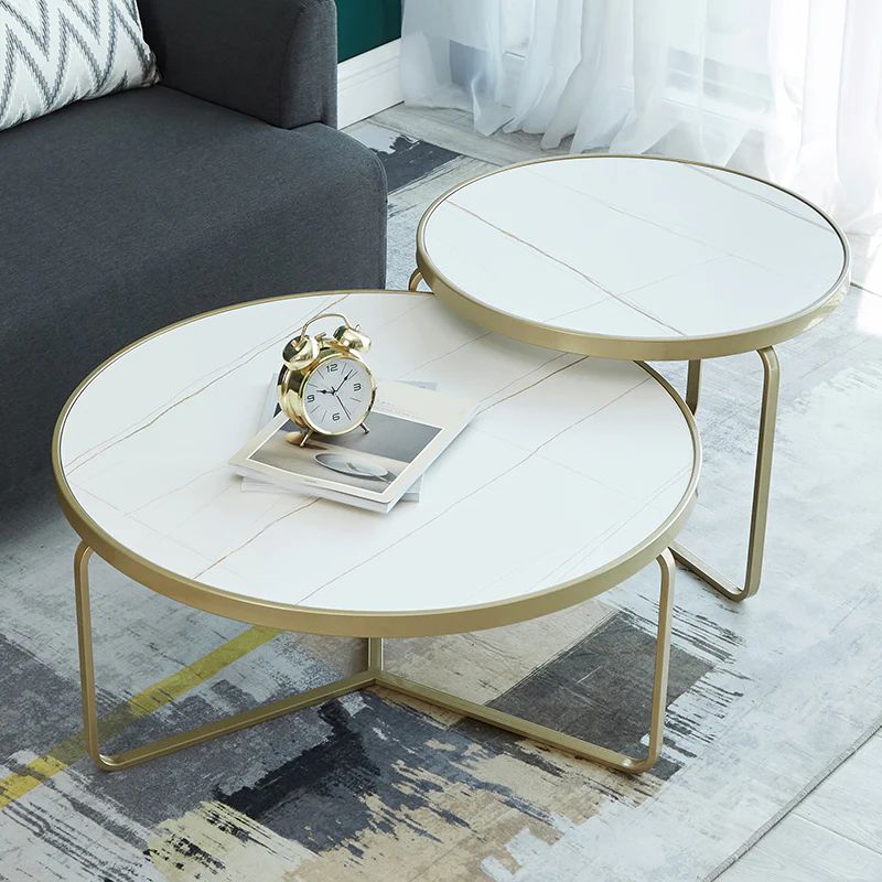 Cặp bàn tròn mặt đá giá rẻ BSF17 Crafty đường kính 45cm vs 60cm