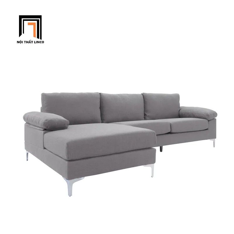 Set ghế sofa góc L GT4 Ettal vải nhung 2m4 x 1m6 giá rẻ