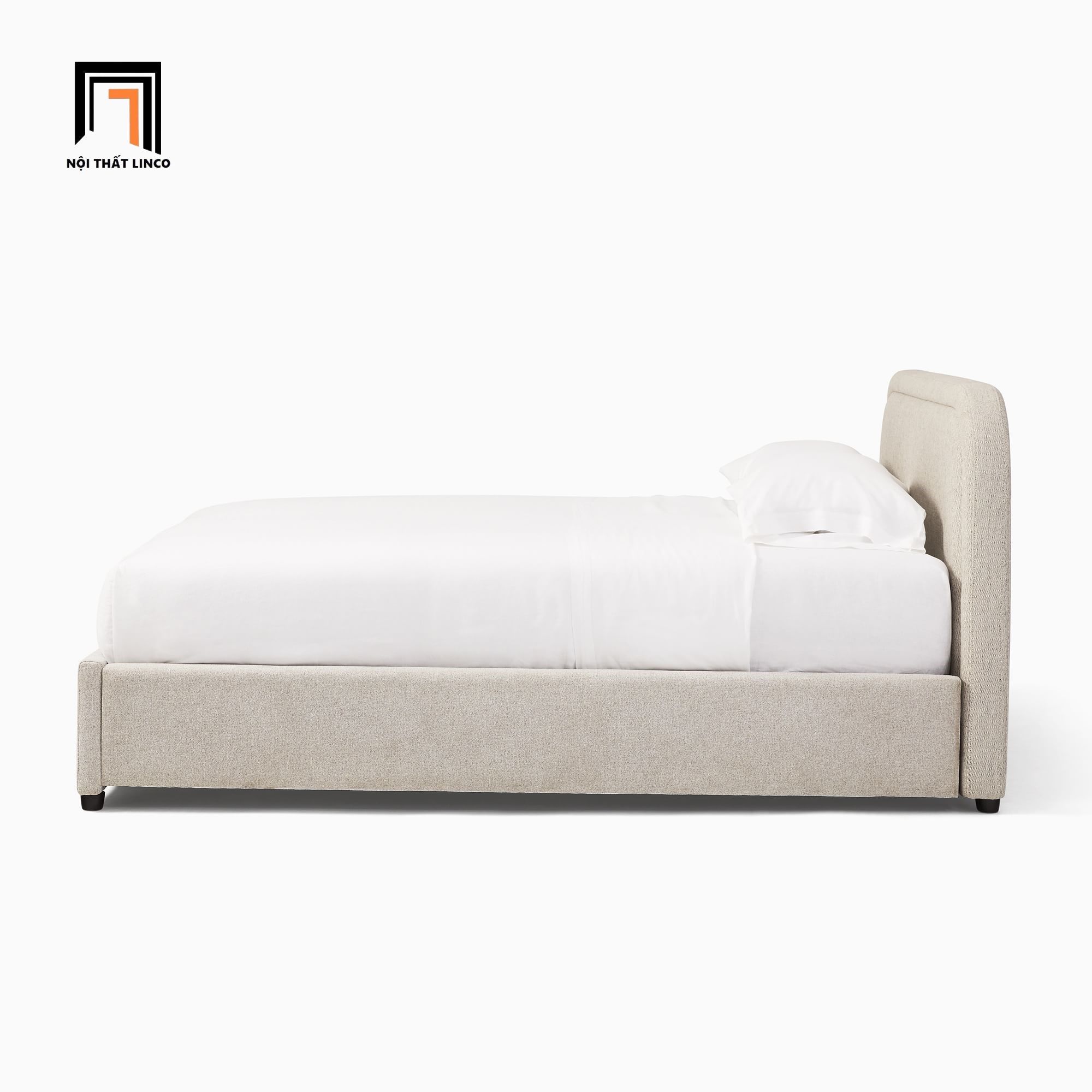 Giường ngủ bọc vải nỉ GN54 Camilla cho phòng ngủ xinh xắn
