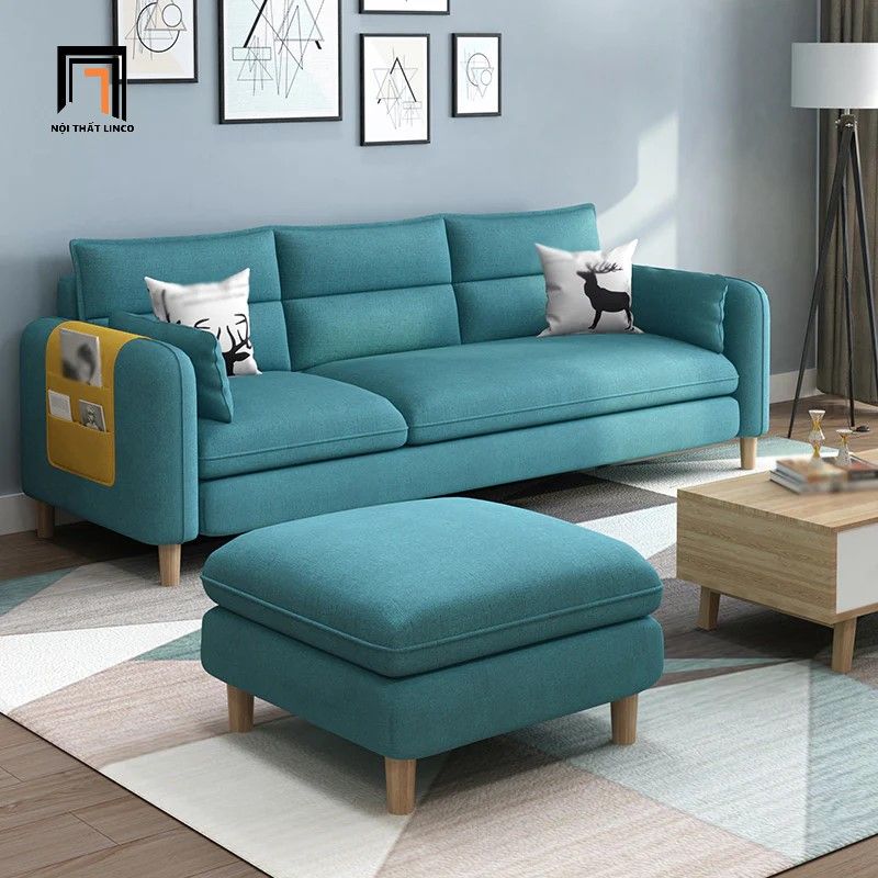Bộ ghế sofa phòng khách BT197 Colton dài 2m1 màu xám giá rẻ