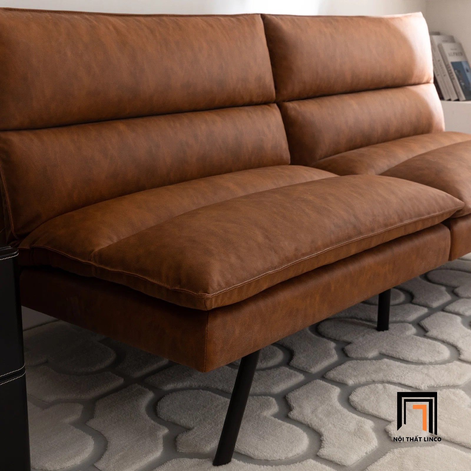 Ghế sofa nhỏ gọn bật giường nằm GB37 Twin 1m8 da simili