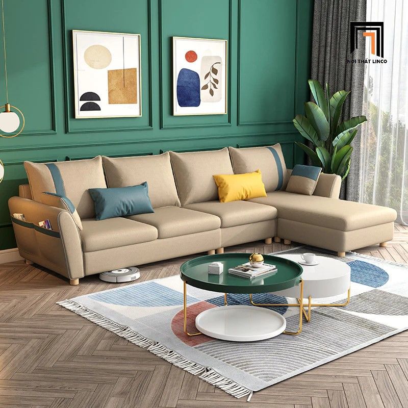 Bộ ghế sofa góc L gia đình GT127 Pedley 3m x 1m6 giá rẻ