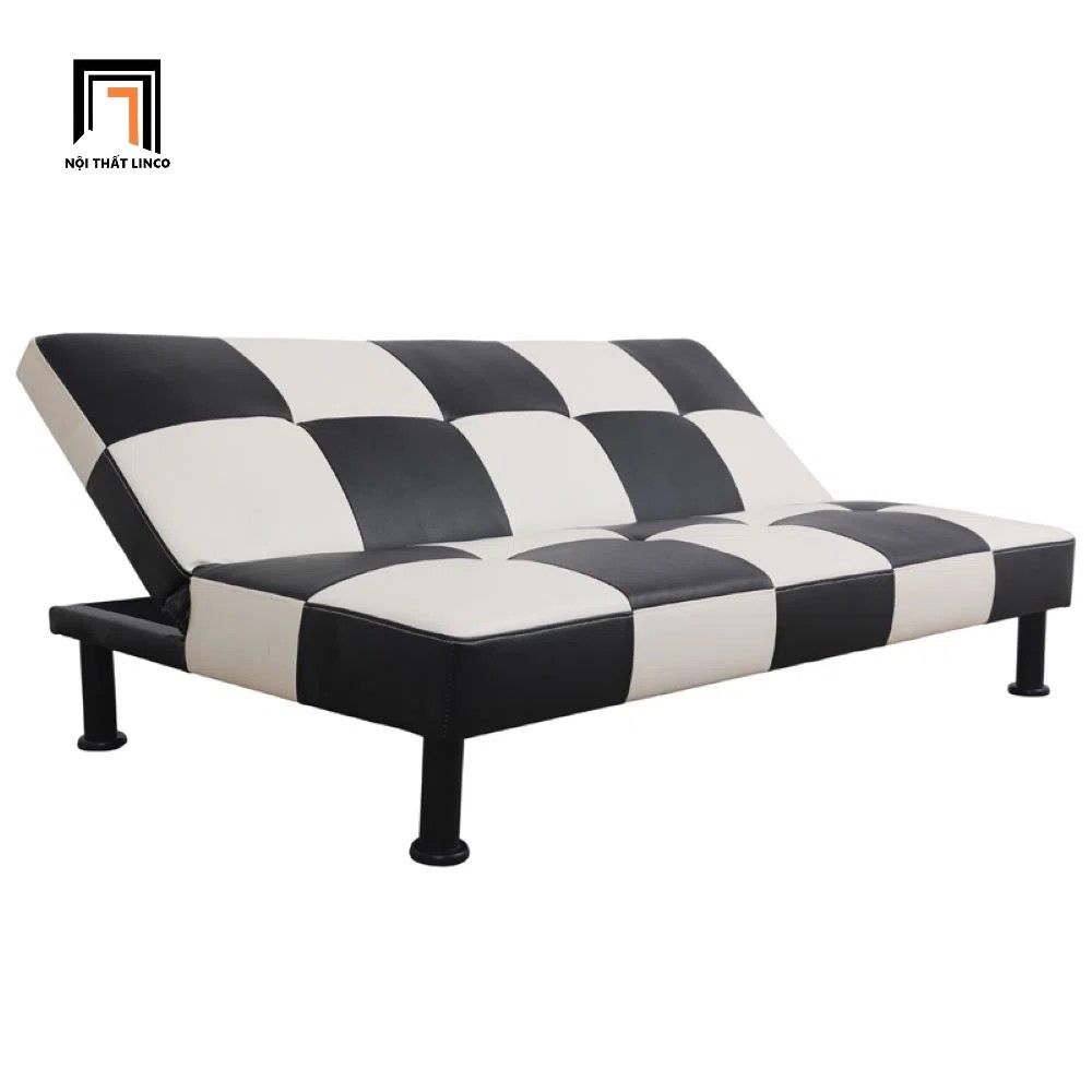 Ghế sofa giường gấp gọn GB73 Adetola 1m7 da Pu phối đen trắng