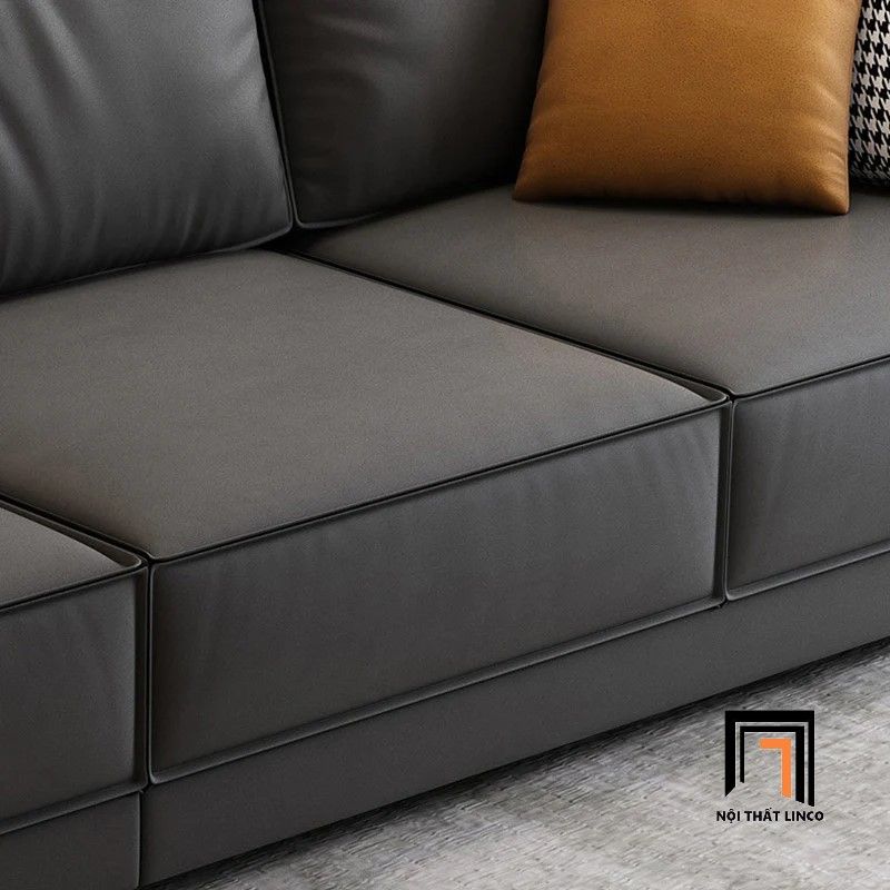 Ghế sofa băng 3 nệm ngồi BT250 Spokan dài 2m3 da simili màu đen