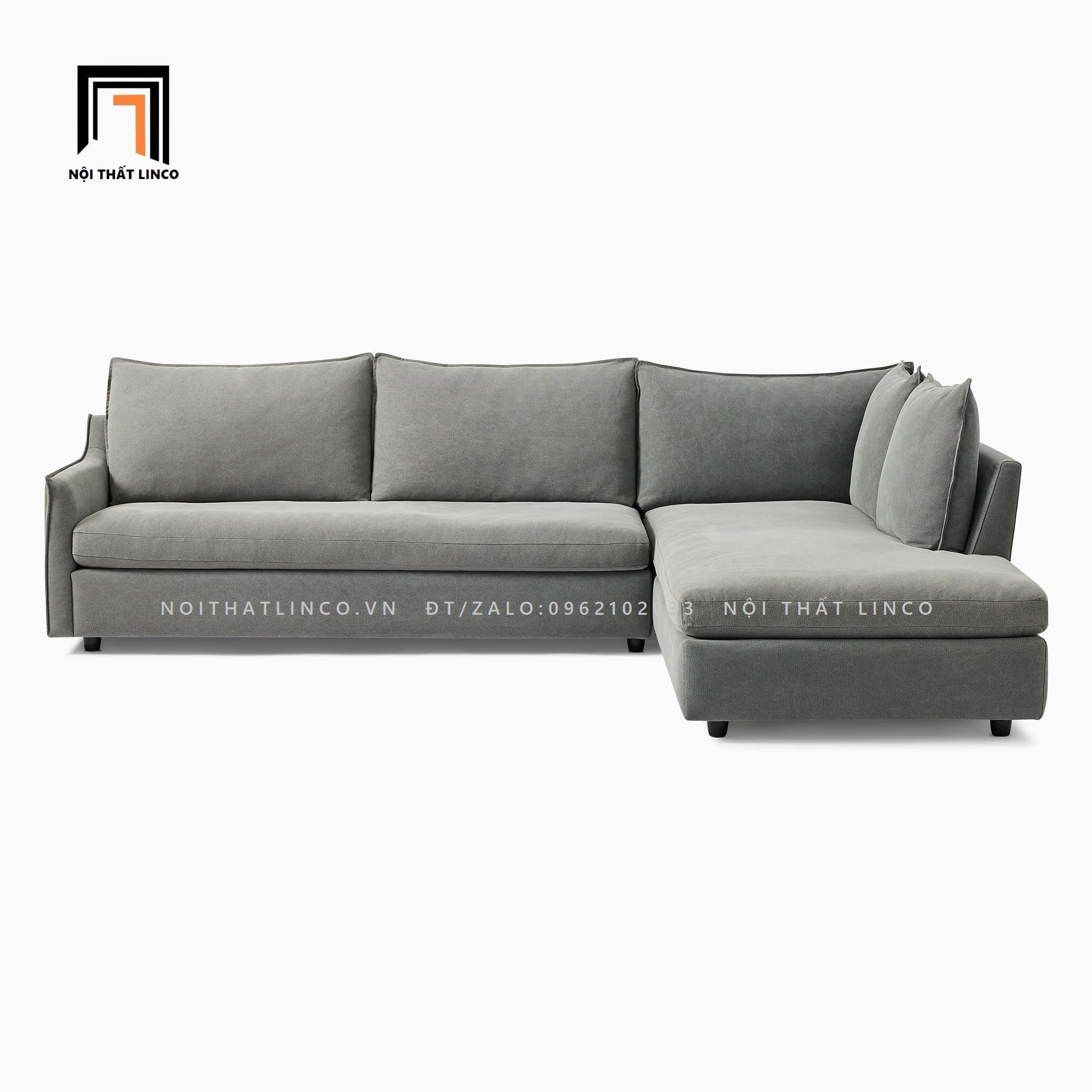 Bộ ghế sofa góc xám ghi GT78 Easton cho căn hộ chung cư