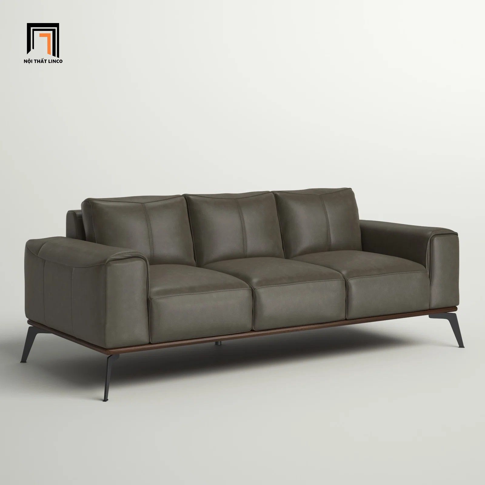 Ghế sofa băng da giả cao cấp BT177 Conley 2m1 da giả màu nâu