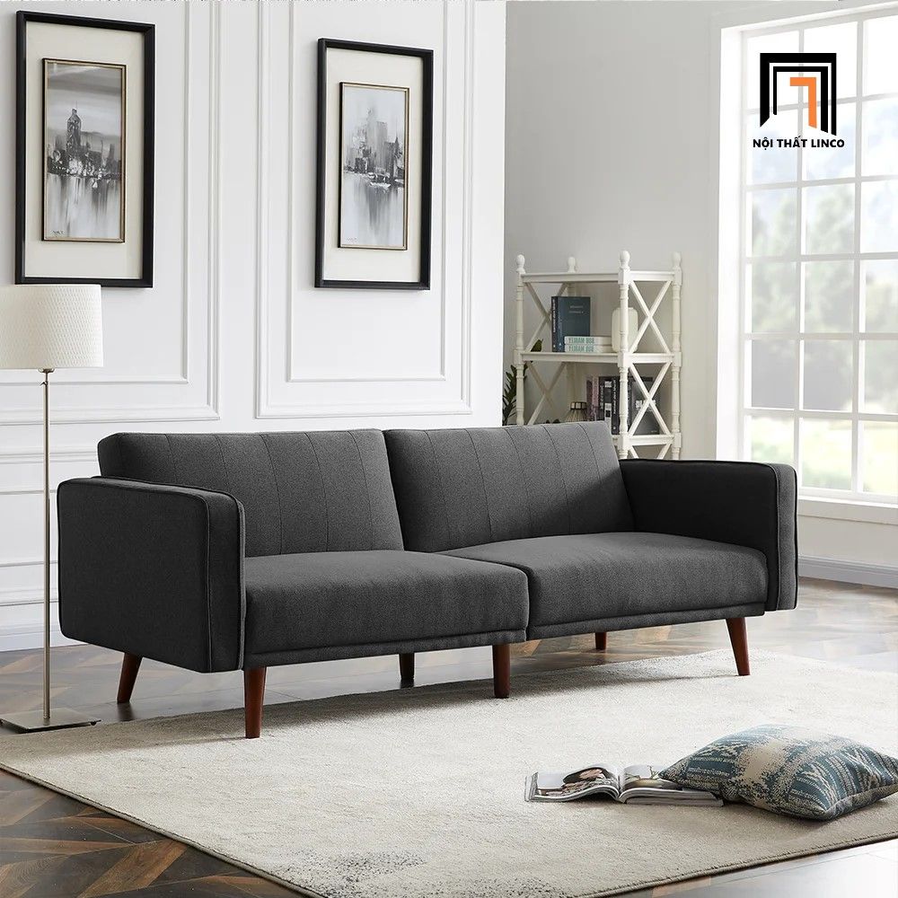 Ghế sofa băng bật giường 2m GB81 Dresny màu xám trắng