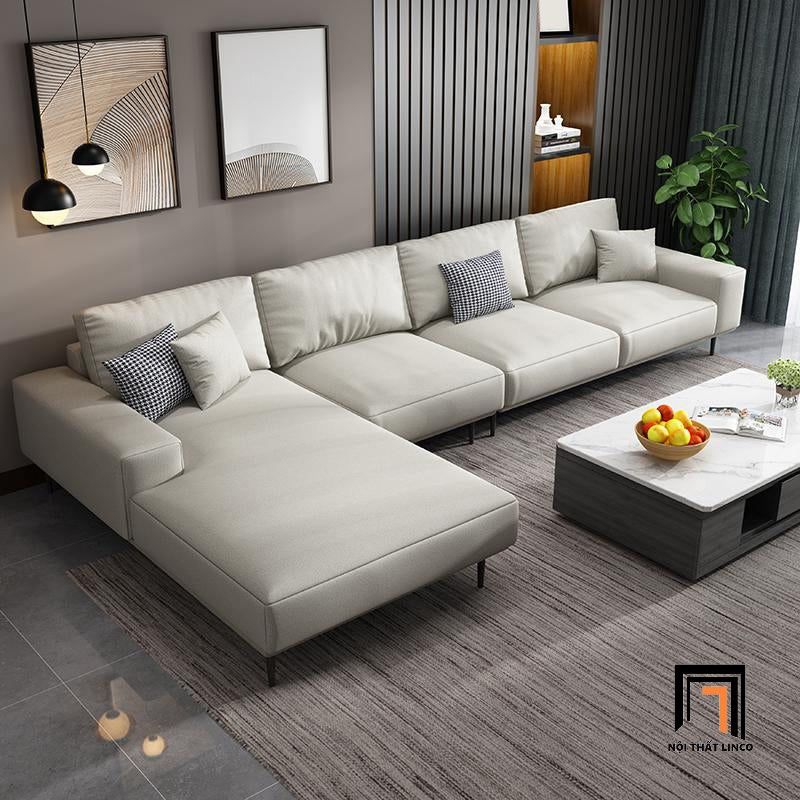 Bộ ghế sofa góc gia đình sang trọng 3m x 1m6 GT186 Pesca vải nỉ đẹp