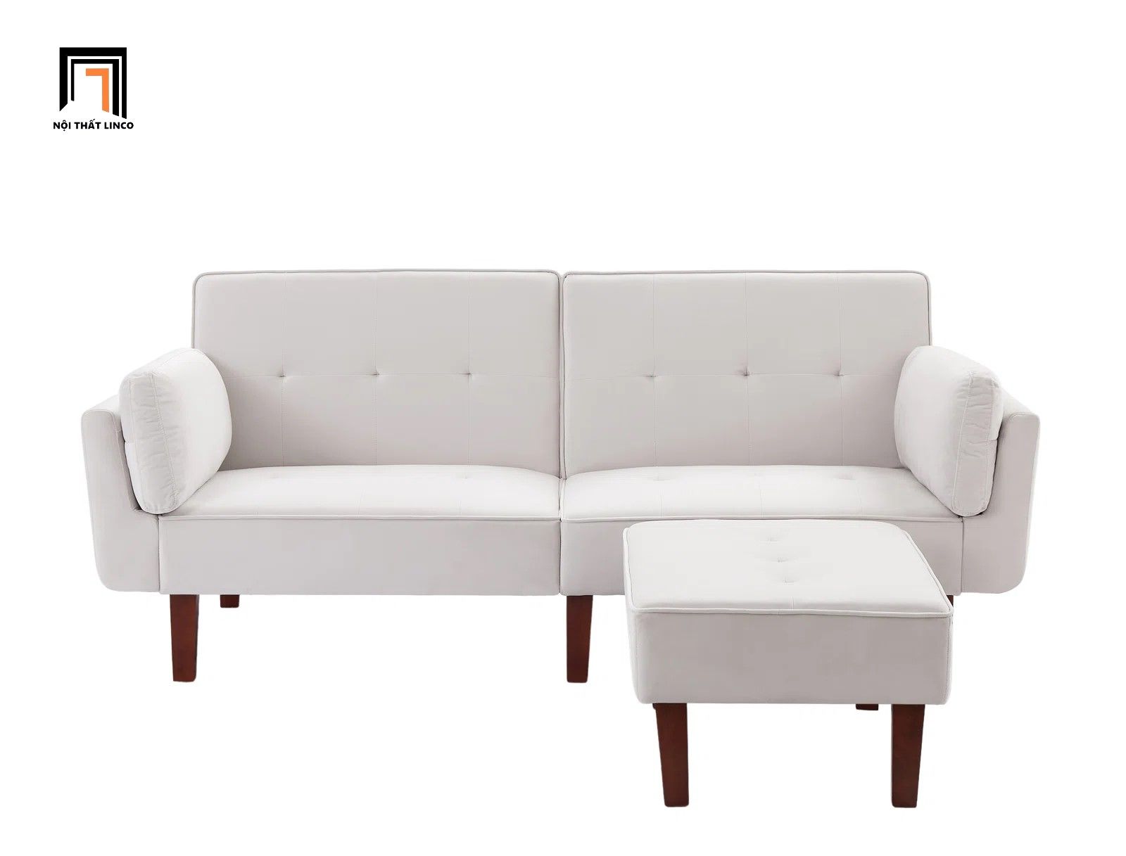 Bộ ghế sofa giường nằm GB53 Armisen dài 2m màu xám trắng