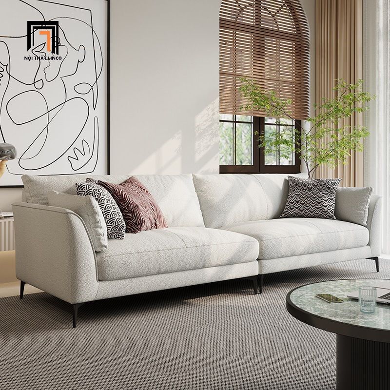 Bộ ghế sofa phòng khách gia đình KT89 Riverton vải nỉ xám