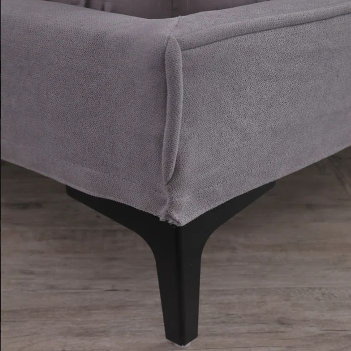 Giường ngủ hiện đại GN75 Rio 1m6 x 2m màu xám vải nhung