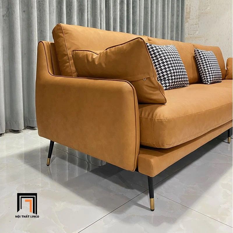 Bộ ghế sofa phòng khách gia đình KT74 Peoria da công nghiệp