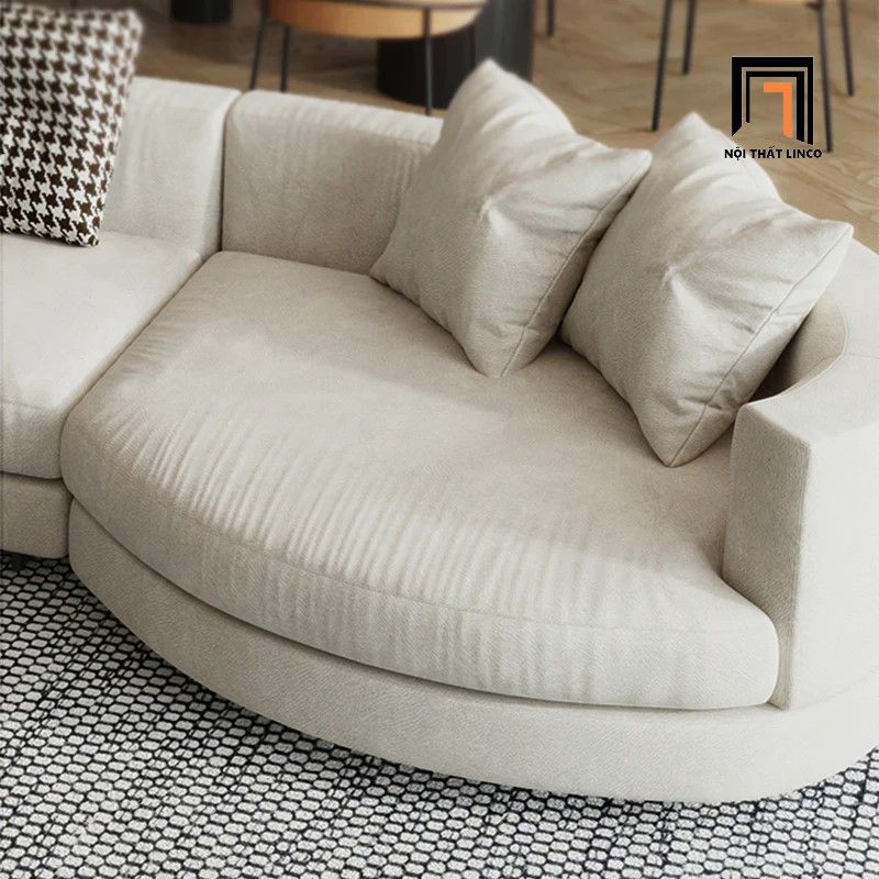 Bộ ghế sofa góc L 3m2 x 1m2 GT182 Zingo màu xám trắng hiện đại