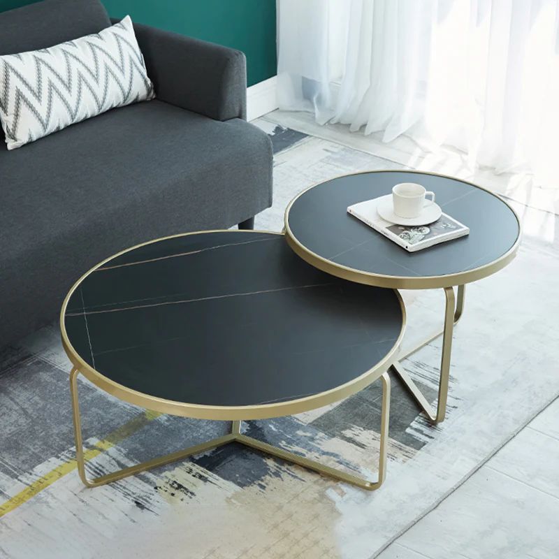 Cặp bàn tròn mặt đá giá rẻ BSF17 Crafty đường kính 45cm vs 60cm