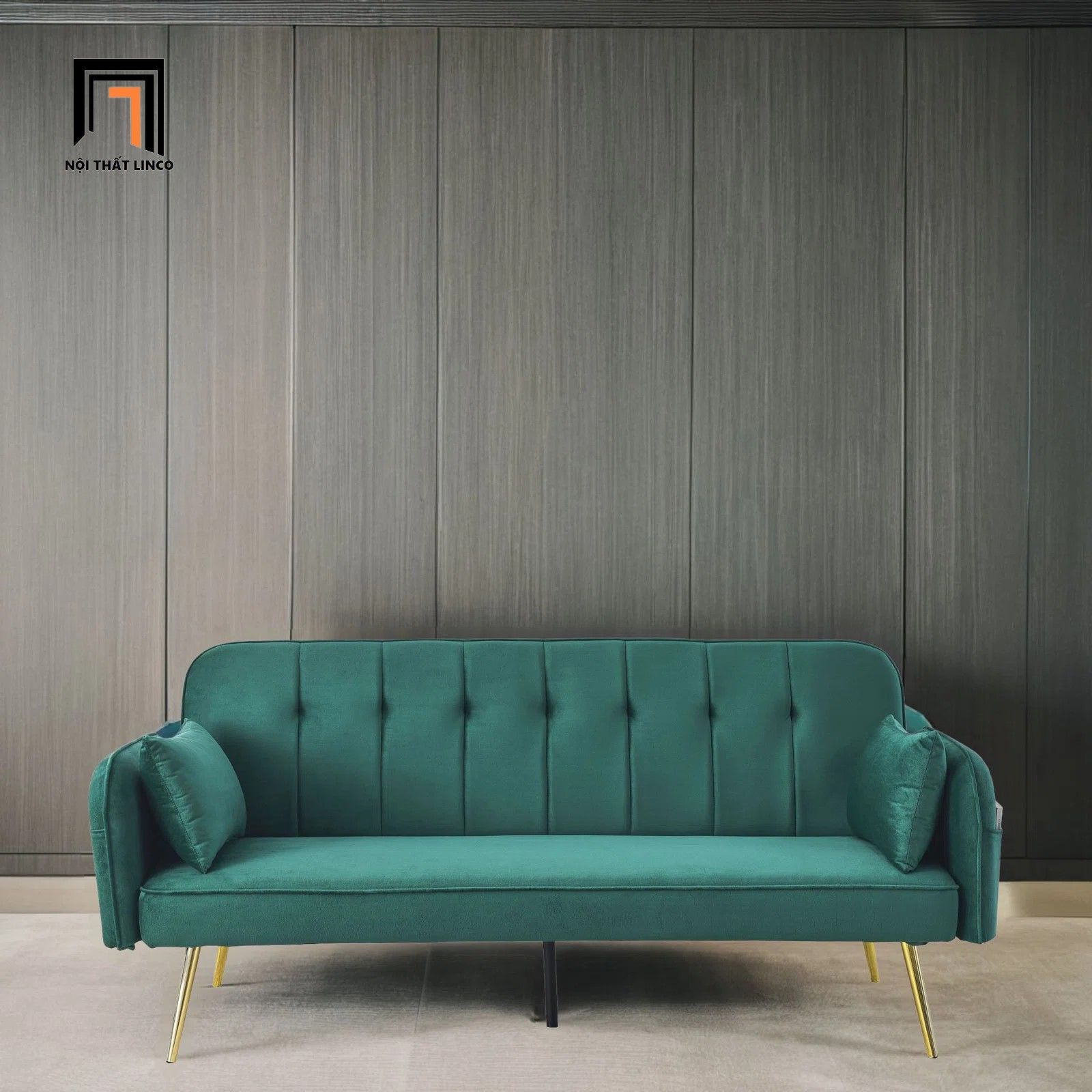 Ghế sofa bed thông minh GB84 Noce dài 1m9 vải nỉ nhung