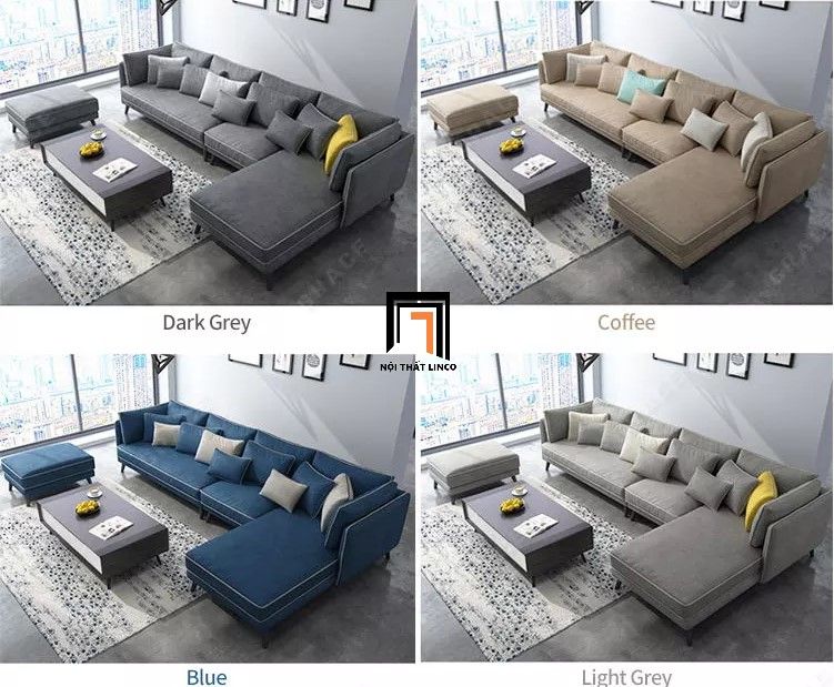 Bộ ghế sofa góc L GT21 Grace 3m1 x 1m6 cho phòng khách sang trọng