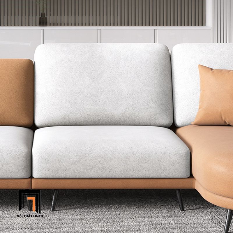 Bộ ghế sofa góc chữ L GT189 Vittel 3m x 1m6 phối màu da Pu