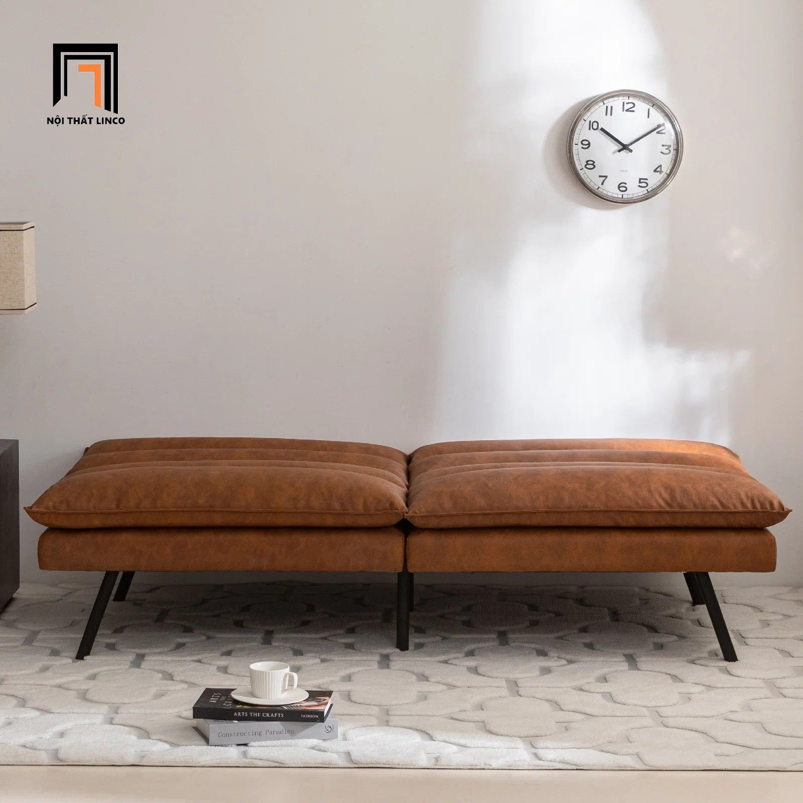 Ghế sofa nhỏ gọn bật giường nằm GB37 Twin 1m8 da simili