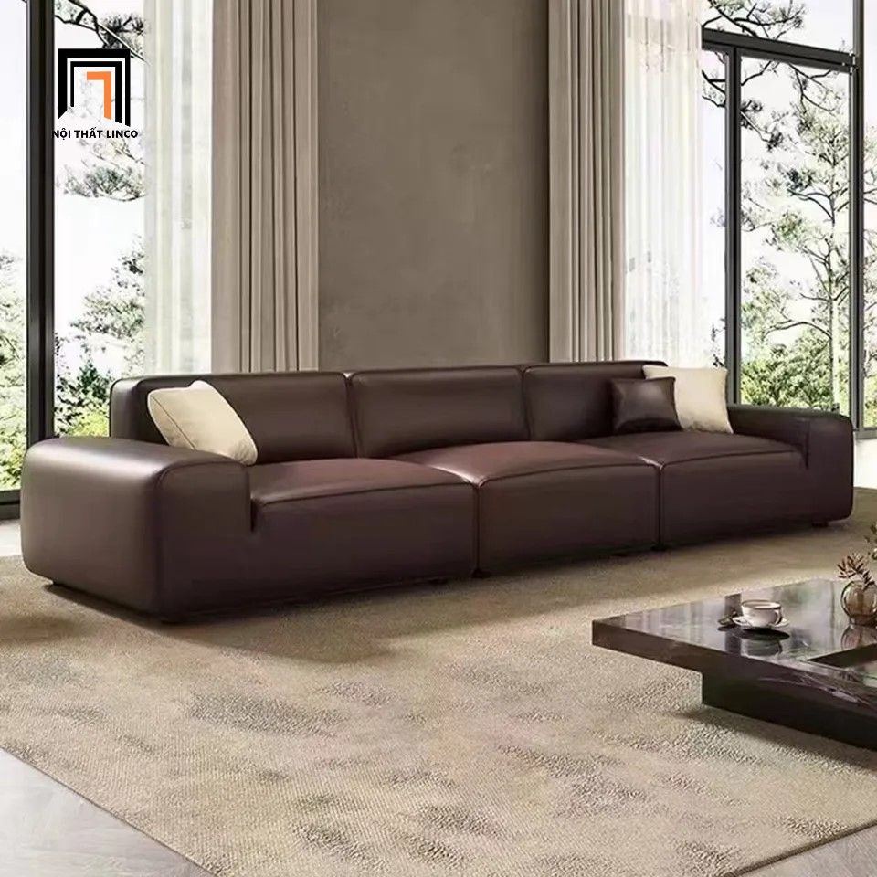 Ghế sofa băng da công nghiệp BT138 Ceasar dài 2m2 sang trọng