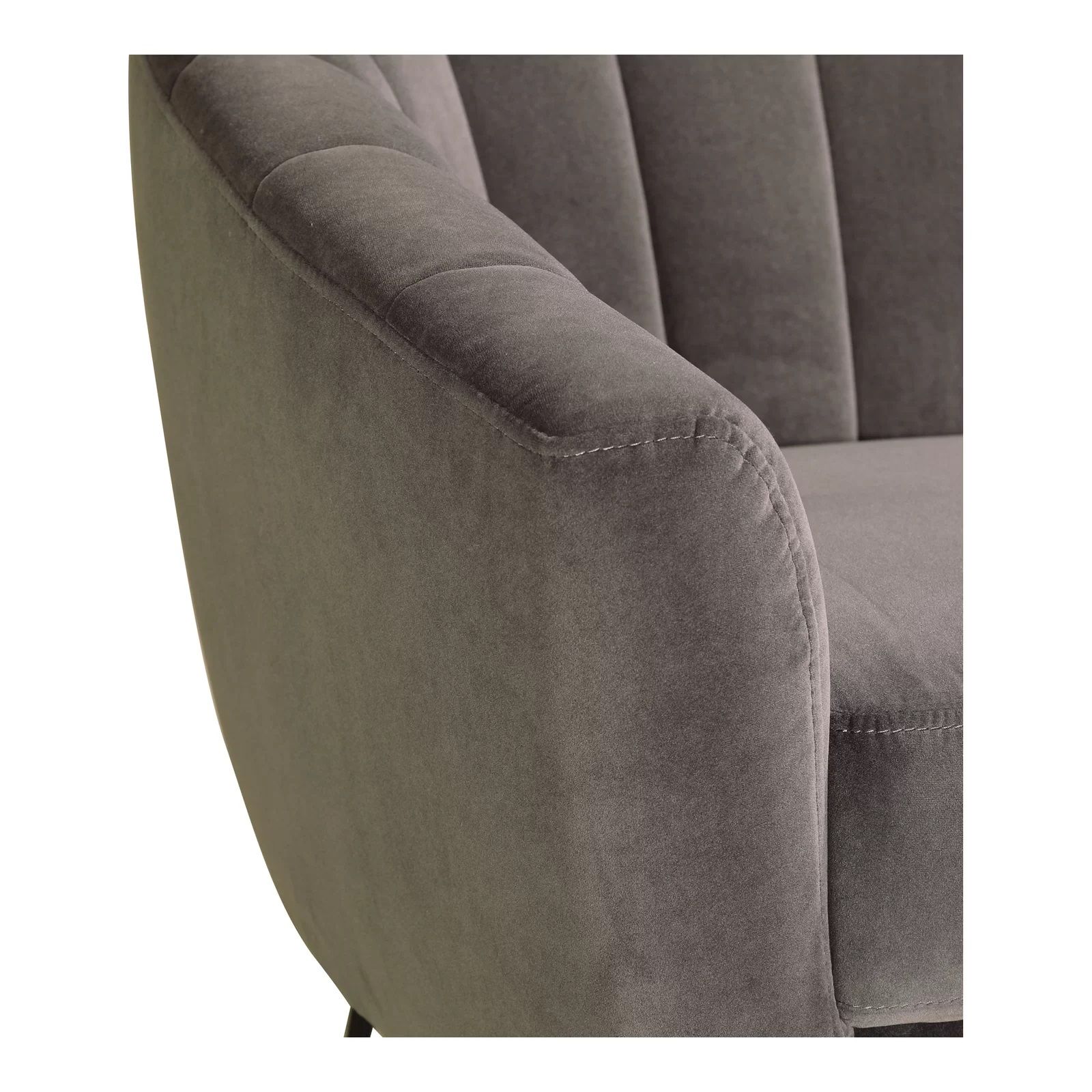 Ghế sofa đơn nhỏ gọn DT34 Aretha vải nhung màu nâu