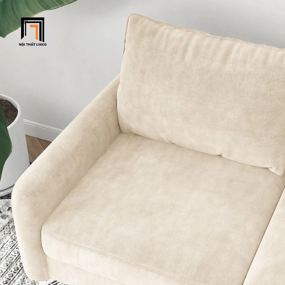 Ghế sofa băng nhỏ gọn BT203 Hessvilla dài 1m5 màu trắng kem