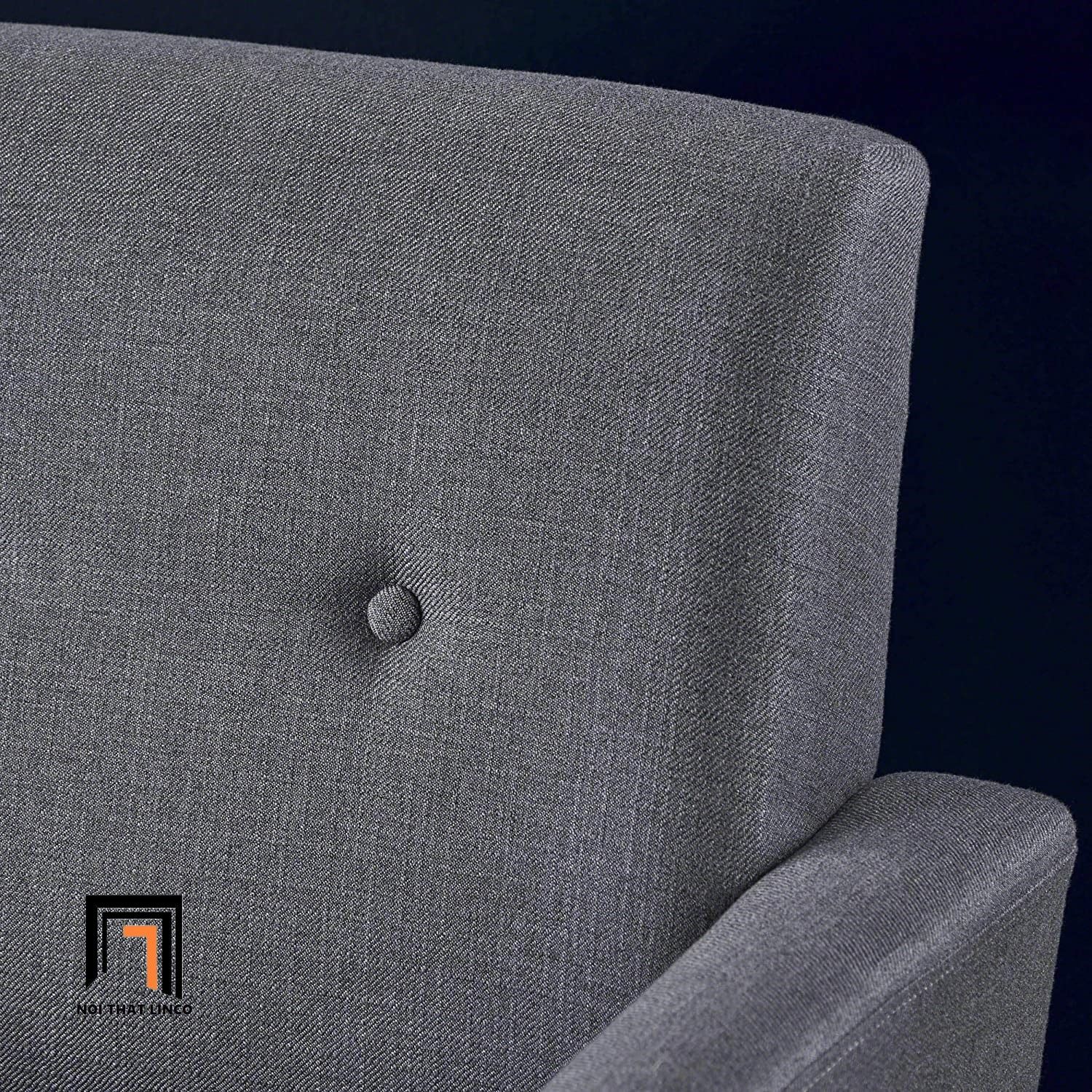 Ghế sofa đơn nhỏ xinh DT28 Hamton màu xám đen