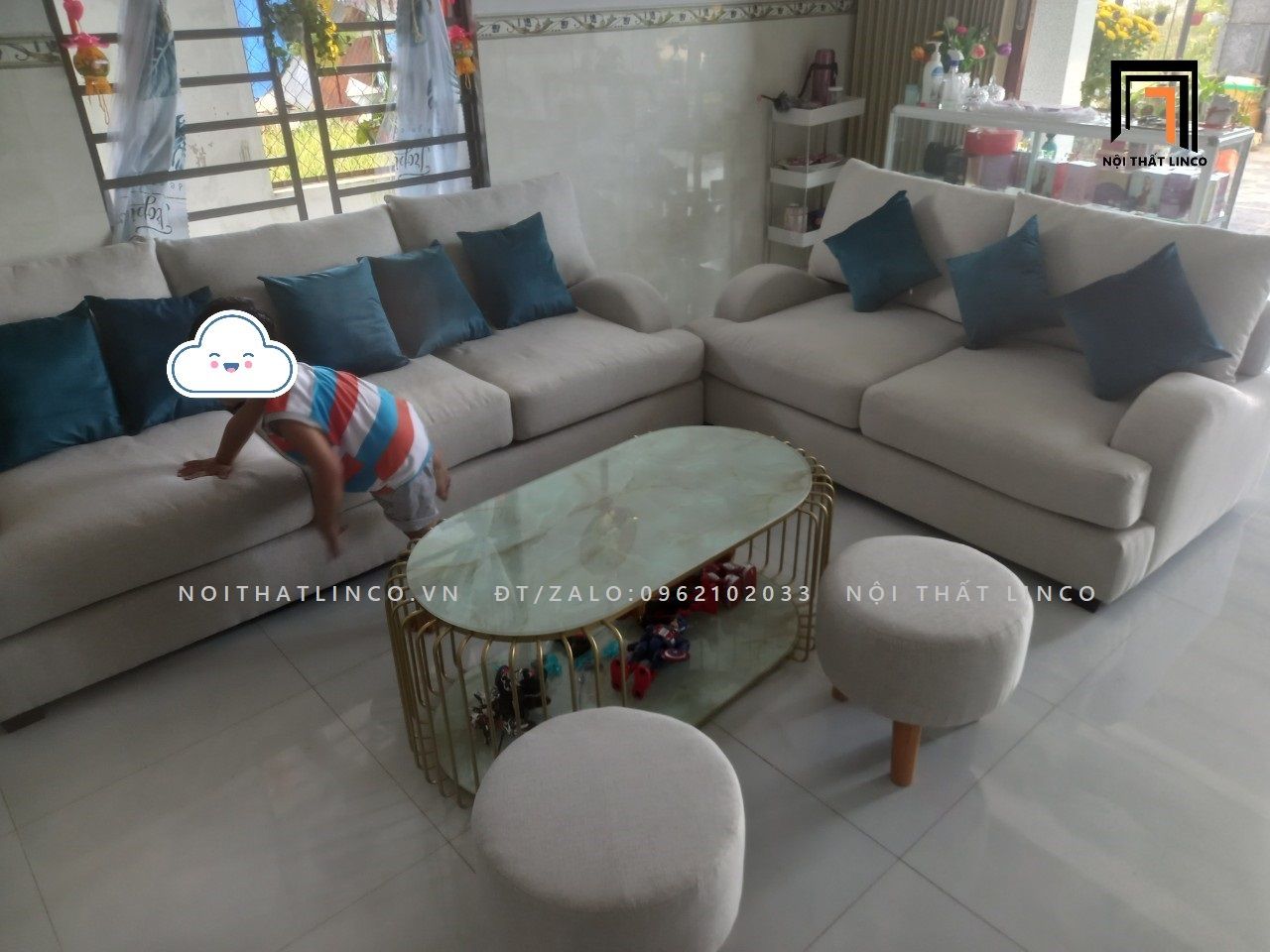 Bộ ghế sofa phong cách cổ điển PK13 Somerville bọc vải mềm mịn