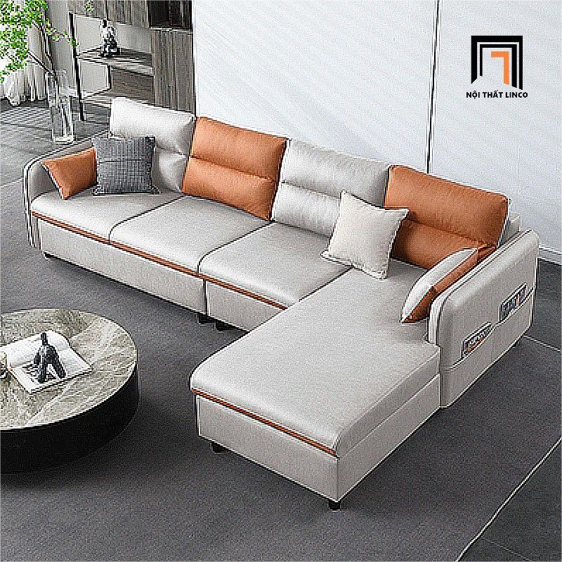 Bộ ghế sofa góc gia đình GT83 Quanu 2m6 x 1m6 da simili