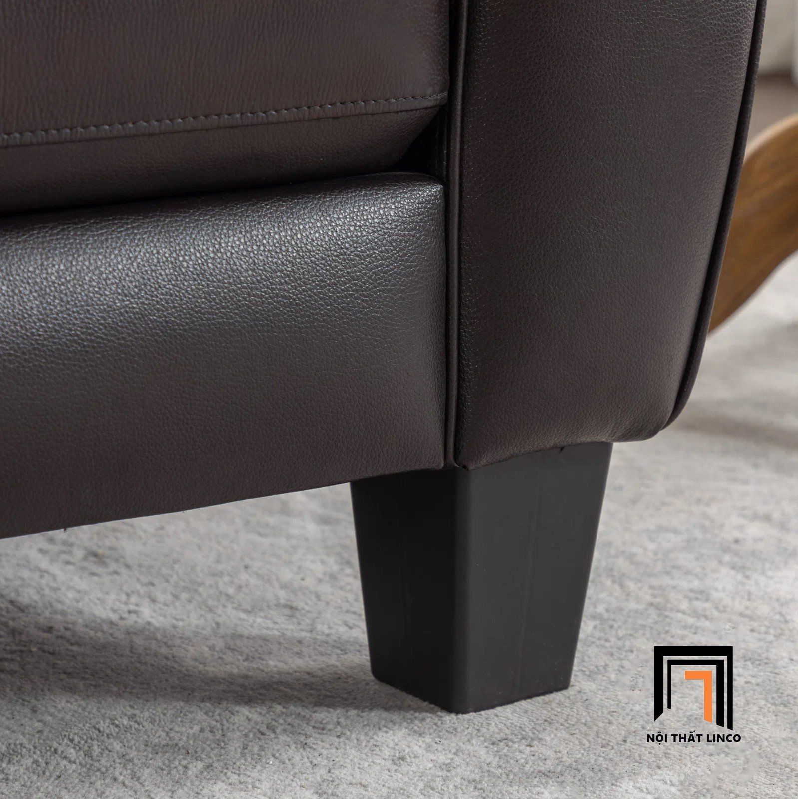 Bộ ghế sofa văn phòng tiếp khách KT143 Namara da Pu bóng đen