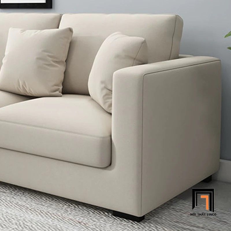 Bộ ghế sofa phòng khách gia đình giá rẻ KT91 Miller màu trắng kem