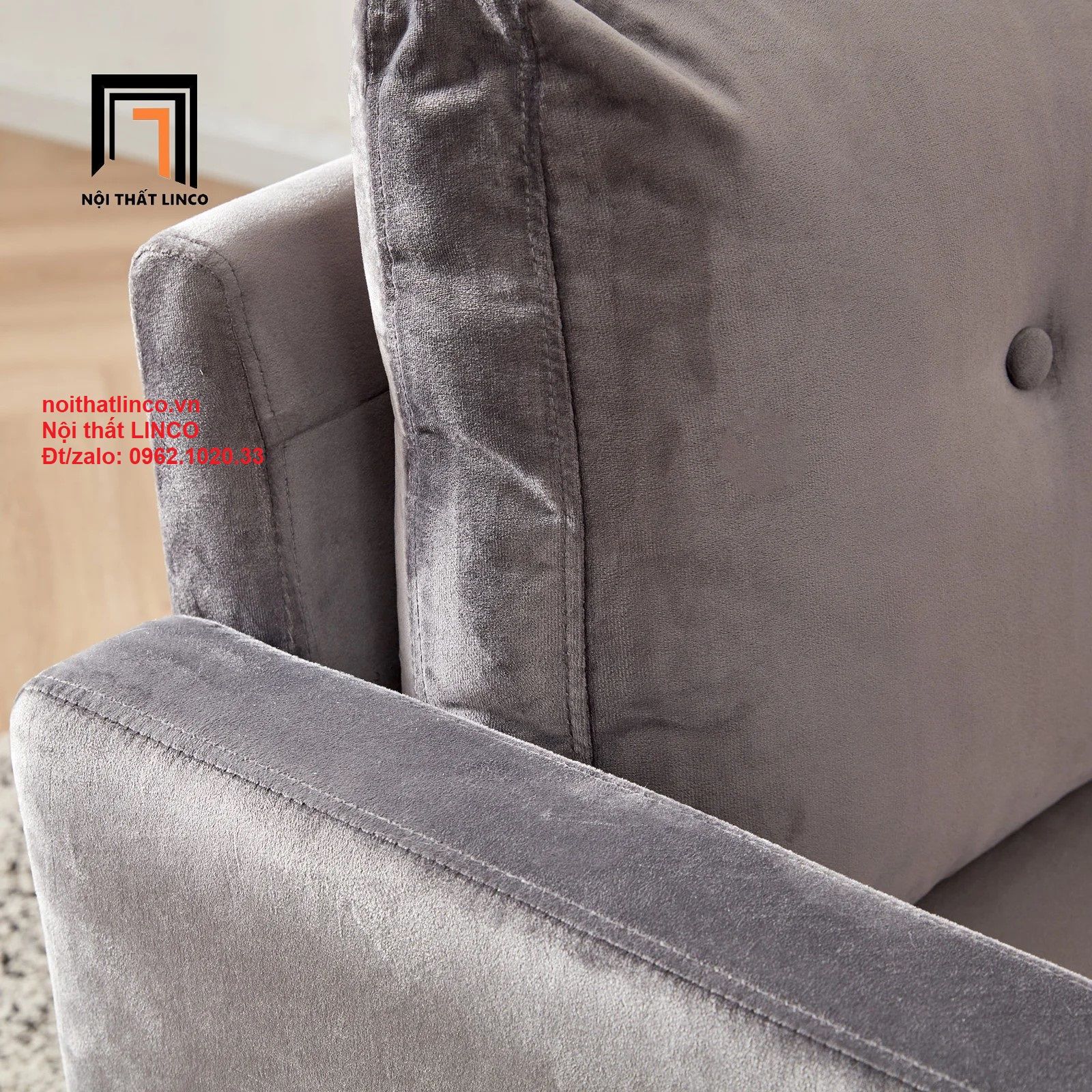 Ghế sofa đơn mini DT8 Brook vải nhung hiện đại giá rẻ