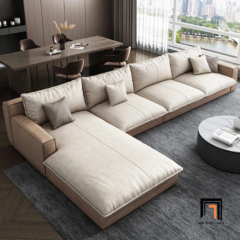 Bộ ghế sofa băng sang trọng BT300 Olive dài 2m2 da công nghiệp