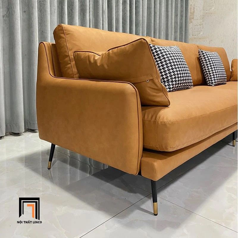 Ghế sofa văng da Pu BT249 Peoria dài 2m2 màu nâu cam