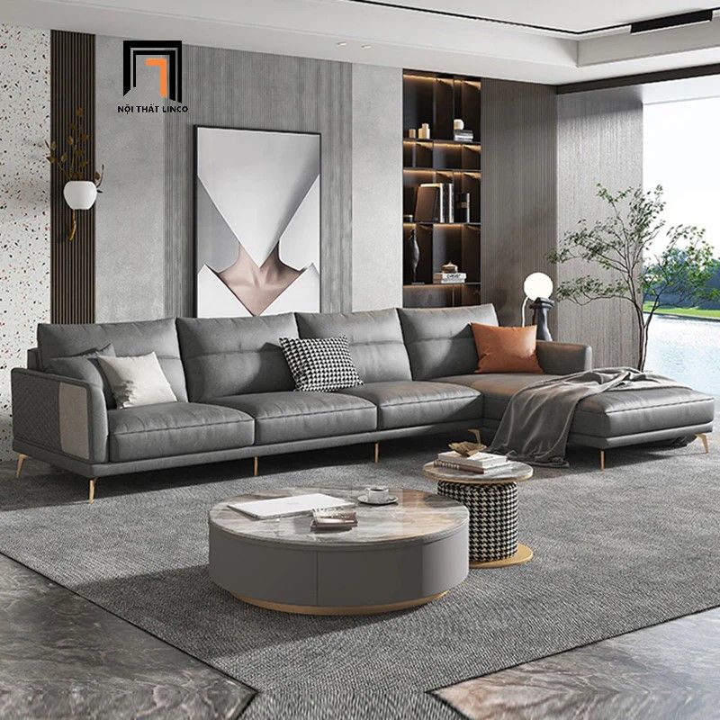 Bộ ghế sofa góc gia đình lớn GT219 Harondo 3m x 1m6 sang trọng