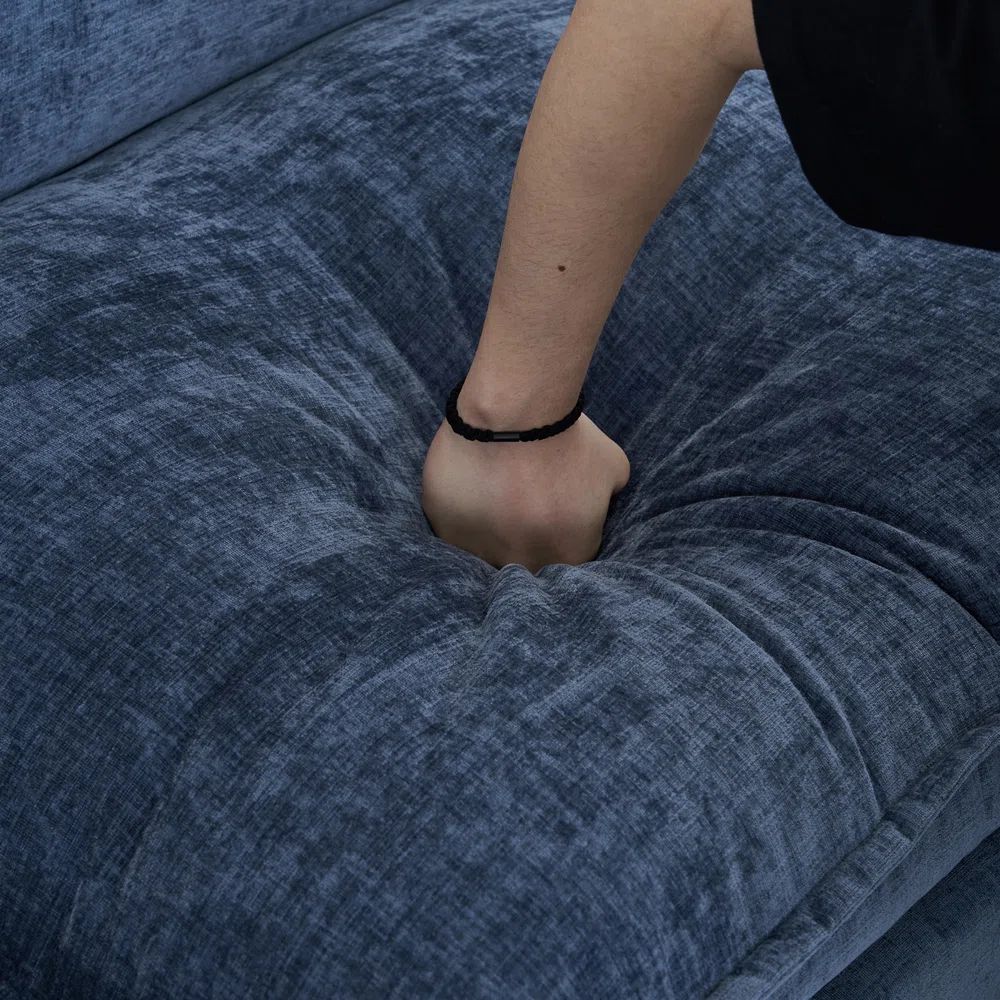 Bộ ghế sofa băng nỉ 1m9 BT239 Santie màu xanh đậm