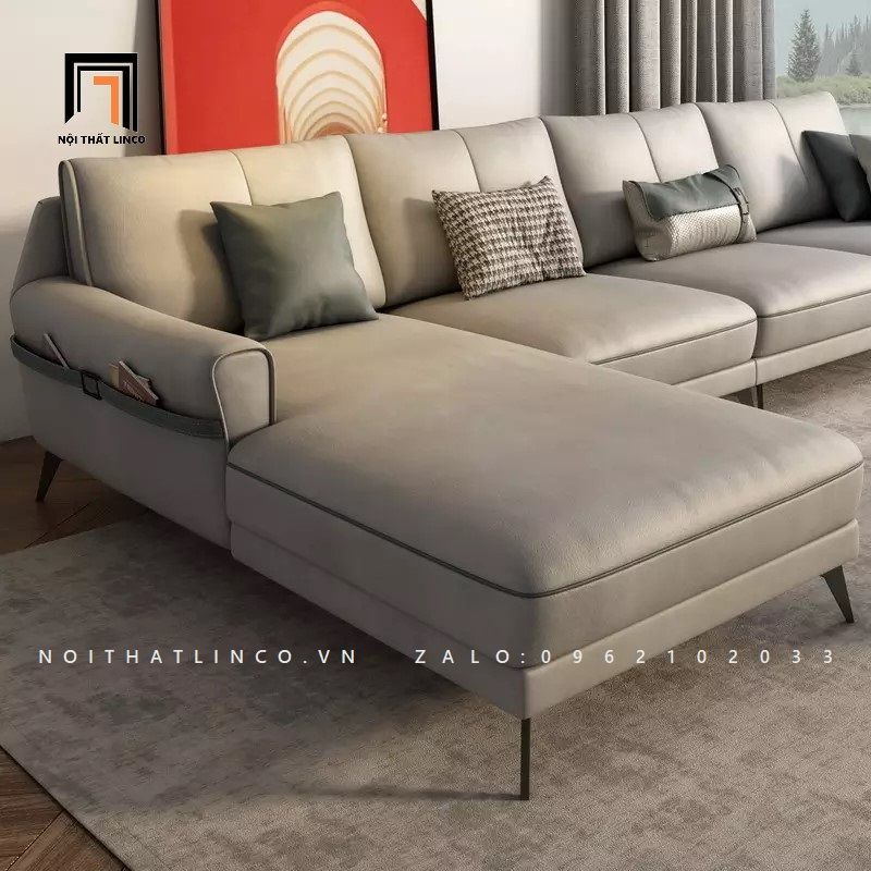 Bộ ghế sofa góc L da giả GT30 - Shyne kiểu dáng hiện đại