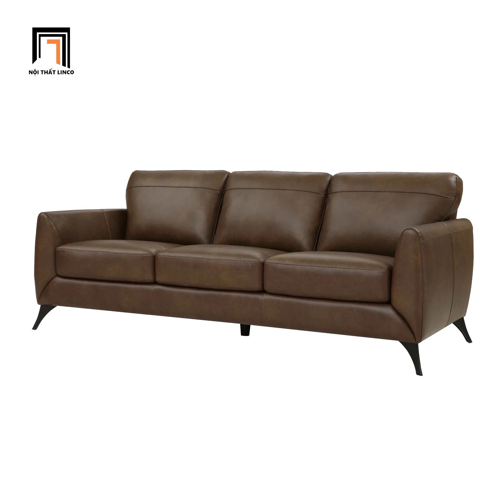 Ghế sofa băng da Pu BT169 Ahmara 2m nâu cafe
