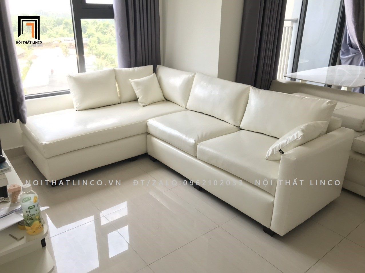 Ghế sofa góc L GT10 Tuxedo màu xám ghi giá rẻ