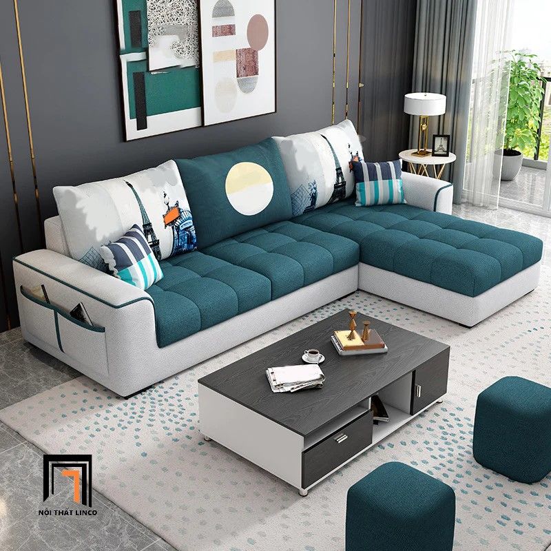 Bộ ghế sofa góc L nhỏ gọn GT192 Roa 2m2 x 1m6 xinh xắn