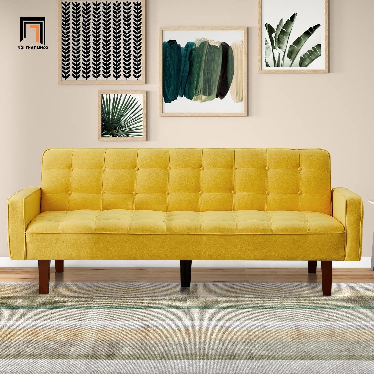 Ghế sofa băng giường nằm GB33 Montevia 2m vải nỉ xinh